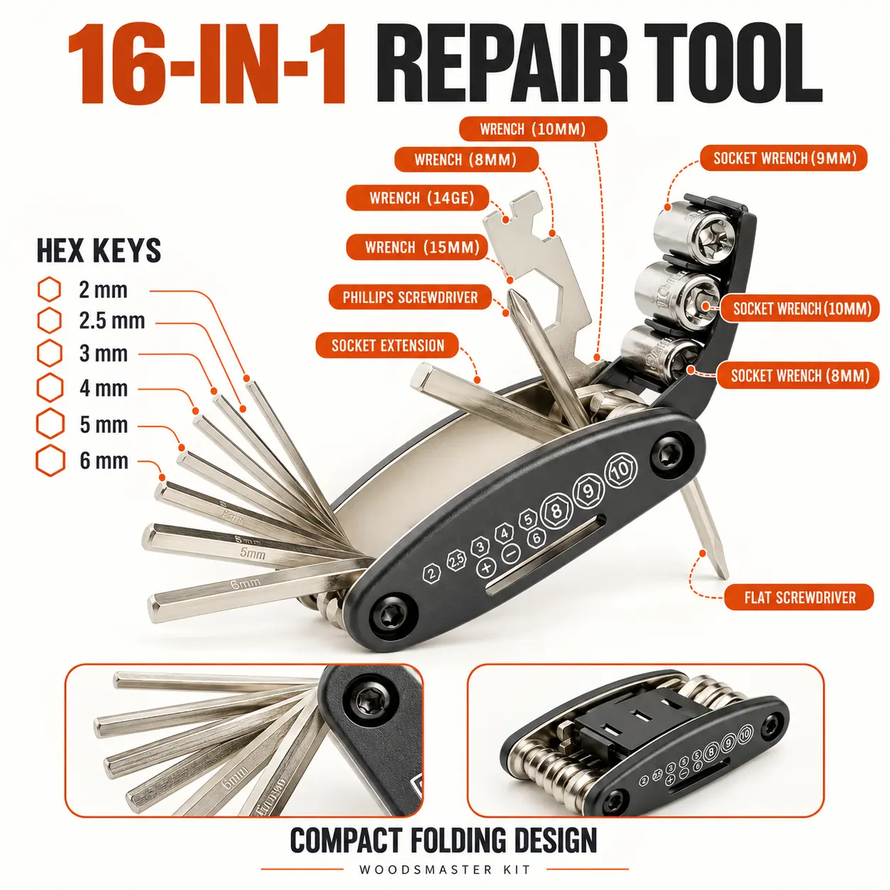WoodsMaster Repair tool